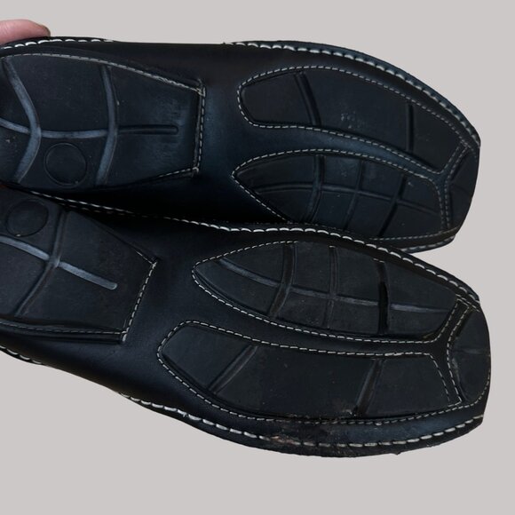 Steve Madden Men's Black Slip-On Loafers With Contrast Stitching Size 8.5 - Picture 16 of 16